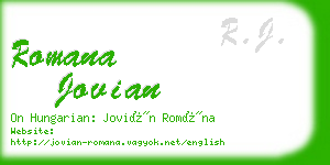 romana jovian business card